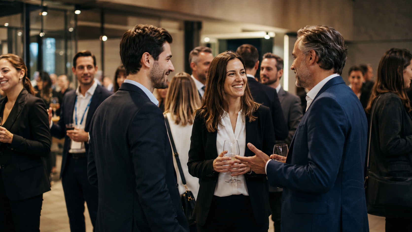 Business event recap networking moment